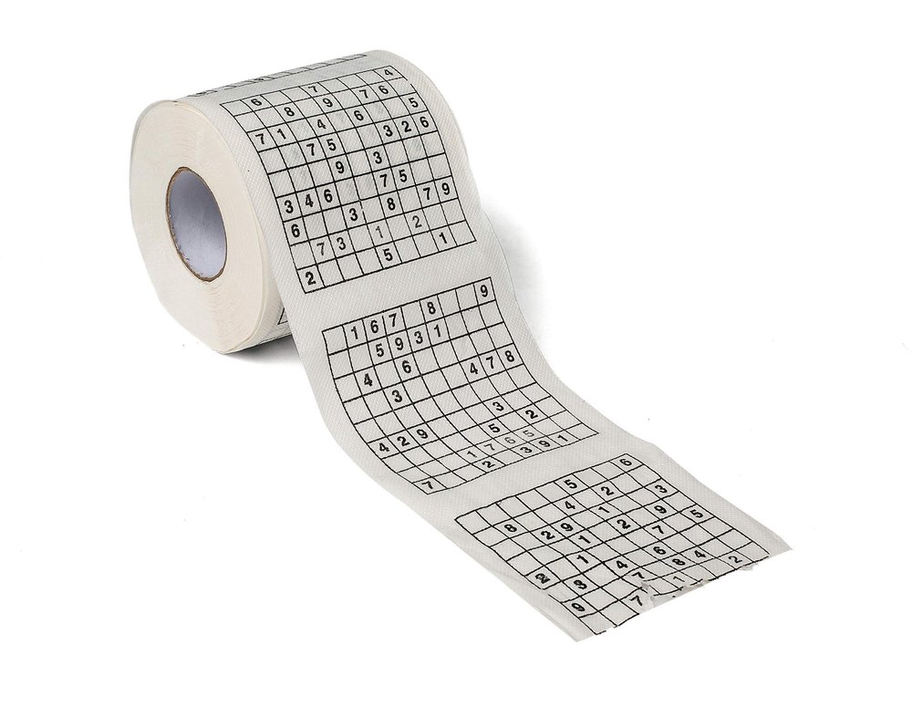 1 Roll of Sudoku Toilet Paper Tissue Napkin Prank Fun Birthday Party Novelty Gift Idea (1 pk)