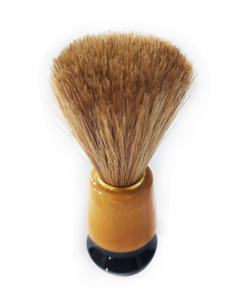 Kabello Shaving Brush For Men For Styling Beard Shaving Brush For Men Styling Accessories For Men Beard Shaping Tool 20 Gram Brown Pack Of 1