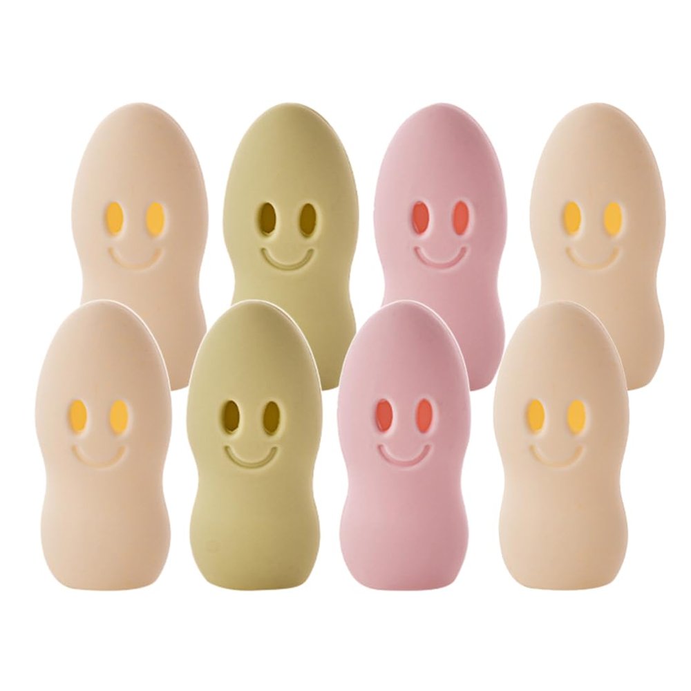 whatUneed Travel Toothbrush Head Cover Silicone Antibacterial Protect Case (Set of 8)