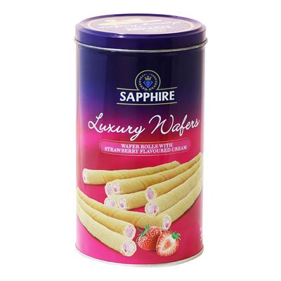 Sapphire Luxury Wafer Rolls Strawberry, 300 g