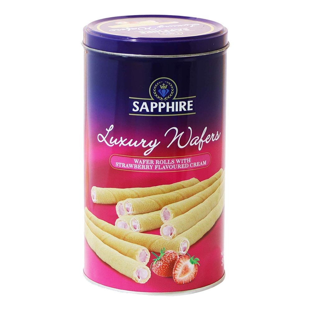 Sapphire Luxury Wafer Rolls Strawberry, 300 g