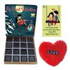 BOGATCHI Chocolates Valentine Day Gift for Wife, Valentine Chocolate Box, 16pcs + Free V-Day Card + Free Fur Heart view 1