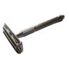 Foreign Holics Long Handle Double Edge Stainless Steel Safety Shaving Razor for Men Women - Butterfly Open Razor (Silver M1) view 2