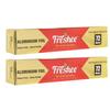 Freshee 72mtr Disposable Aluminium Silver Kitchen Foil Roll, Pack of 2, 11 Micron Thick Food wrap Silver Foil Roll view 1
