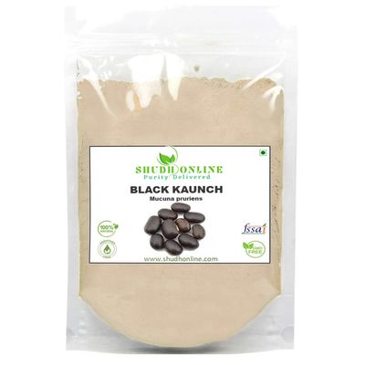 Shudh Online Black Kaunch Beej Powder, Konch Seed, Alkushi (100 Grams), Kala Koch ke Beej, Kauch, Mucuna Pruriens, Velvet Beans, Kapikachhu, Cowitch, Cowhage