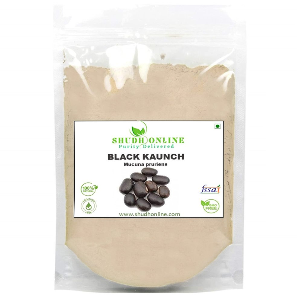 Shudh Online Black Kaunch Beej Powder, Konch Seed, Alkushi (200 Grams), Kala Koch ke Beej, Kauch, Mucuna Pruriens, Velvet Beans, Kapikachhu, Cowitch, Cowhage