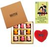 BOGATCHI Chocolates Valentine Day Gift for Husband, Chocolate Roses, 9pcs + Free V-Day Card + Free Fur Heart view 1