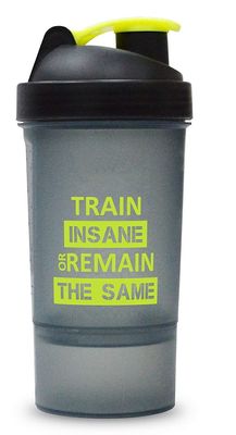 ALLIED SALES INDIA Train Insane ONE Gym Shaker SG-101 600 ml with Protein Compartment