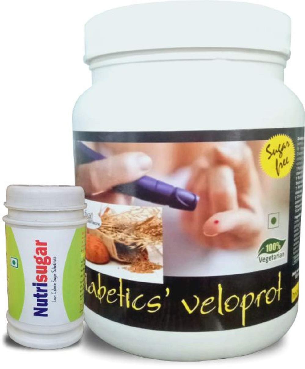 Develo Diabetic Protein Powder, Nutrition for Diabetes Care + Sugar Free Low Calorie Sweetner  1 Kg Kesar Badam