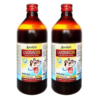 Dr. Sarkar AllenAyur Herbal Livosin DS liquid (Pack of 450 ml X 2)