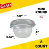 GladWare Mini Round - 8 ct (Metallic Grey, 1) view 2