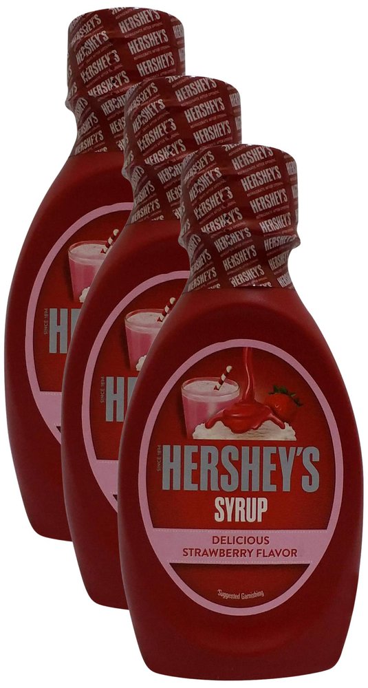 Big Bazaar Combo - Hershey's Syrup - Strawberry Flavour, 200g (Buy 2 Get 1, 3 Pieces) Promo Pack