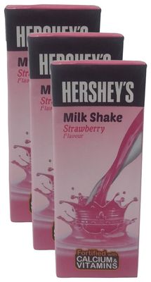Big Bazaar Combo - Hershey's Milk Shake - Strawberry, 200ml (Buy 2 Get 1, 3 Pieces) Promo Pack