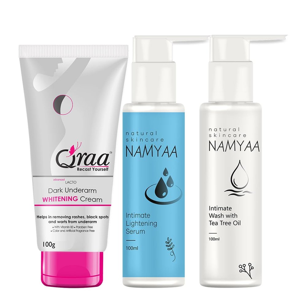 Namyaa Complete Intimate Care Set (Intimate Serum, 100 g with Intimate Wash, 110 g and Advanced Lacto Underarm Cream, 100 g)