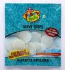 Ganesh Fancy Bites POTATO WAVYCHIPS Fryums/Potato Pellets - 150 gm view 1