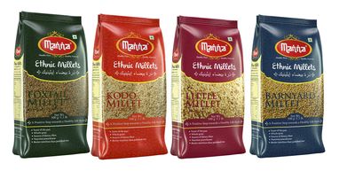Manna Millets 2kg Whole Grains Combo Pack of 4, Foxtail, Kodo, Little,Barnyard. Certified low GI. Unpolished. Natural Grains, 500g (Pack of 4)