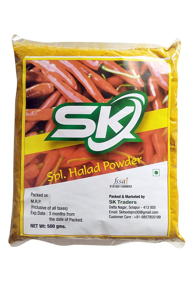 SK Food's Oragnic and Handpicked Turmeric Powder|Haldi Powder - 500 GMS