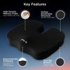 Dr Trust (USA) Non-Slip Orthopedic Coccyx Seat Cushion for Tailbone & Sciatica Pain Relief Hip Support view 2