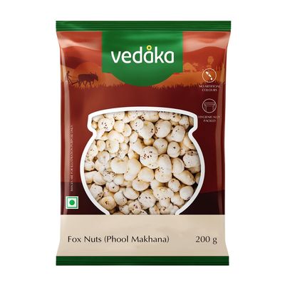 Amazon Brand - Vedaka Fox Nuts (Phool Makhana) 200g| Light & Crunchy