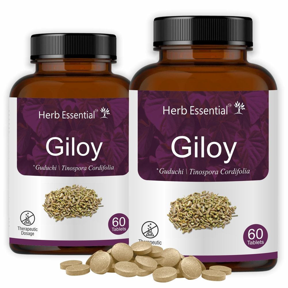 Herb Essential Giloy 500mg Tablet,120 Tablets | Helps Boost Immunity