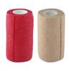 A-Tape Cohesive Crepe (10cm X 4.5 mtr, Pack of 2) Elastic Self Adherent Crepe Bandage Breathable Self Adhesive Cohesive Bandage for Humans & Pets (Dogs, Cats, Birds) (10 cm) (Red and Beige) view 2