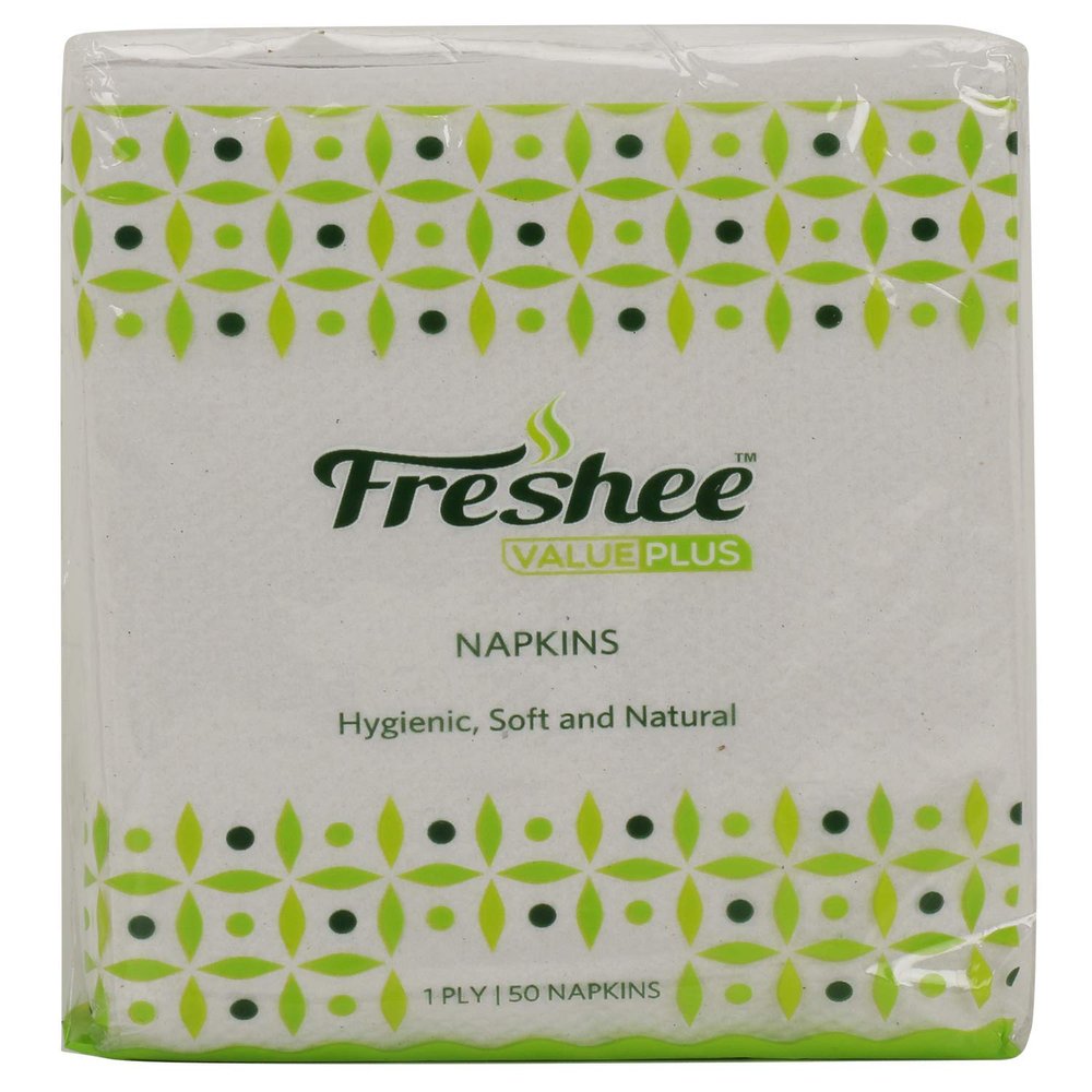 Freshee 50 Sheets 1 Ply Pack Of 4 Tissue Paper, Hygience And Fresh Tissue Made With 100% Virgin Fibre, Value Plus Range Of Disposable Tissue