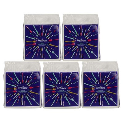 Freshee Luncheon 1 Ply Tissue Paper Napkin - 100 Pulls Pack of 5, Skin & Eco-Friendly Water dissolvable Disposable Tissue