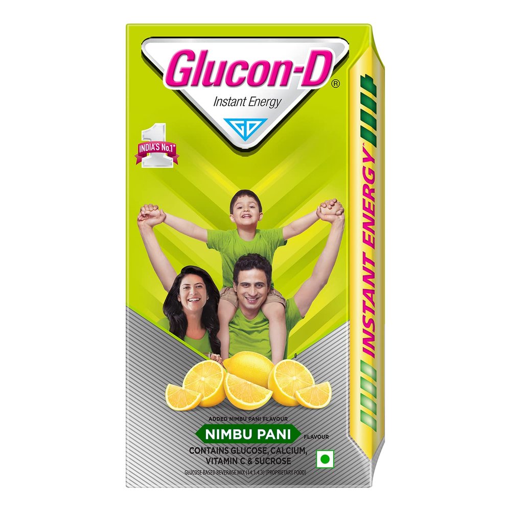 Glucon-D Nimbu Pani Glucose Powder (1Kg)| For Tasty Tangy Flavoured Glucose Drink| Provides Instant Energy| Vitamin C Supports Immunity| Contains Calcium For Bonef free sipper