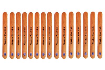 [Ear Lobe & Accessories] Personal/Professional Disposable Wax Spatula/Applicator, Wooden - Pack of 15