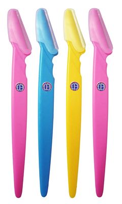 [Ear Lobe & Accessories] Multi-Purpose Women/Girls Razor | For Eyebrow, Face, Armpit, Foot, and Bikini Line - Pack of 4, Multicolor
