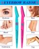 [Ear Lobe & Accessories] Multi-Purpose Women/Girls Razor | For Eyebrow, Face, Armpit, Foot, and Bikini Line - Pack of 4, Multicolor view 3