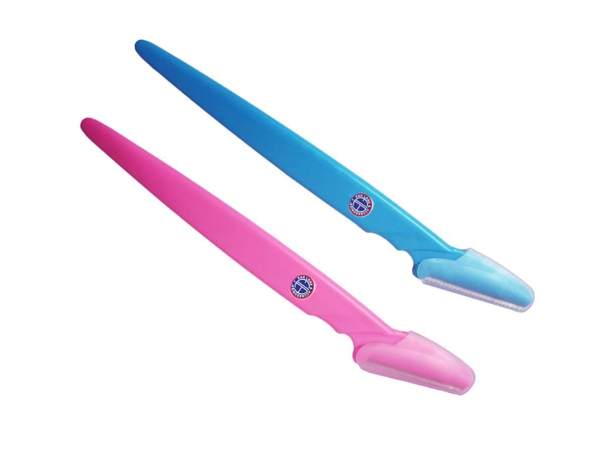 [Ear Lobe & Accessories] Multi-Purpose Women/Girls Razor | For Eyebrow, Face, Armpit, Foot, and Bikini Line - Pack of 2 Pcs