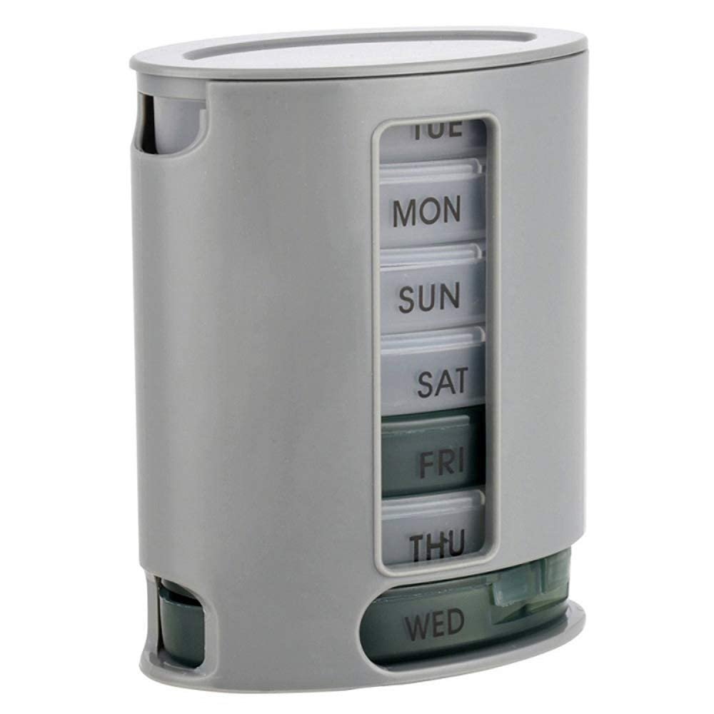 You God Medicine Storage Pill Pro Box Organizer with 7 Single Box and 3 & 4 Daily Compartments (Pill Bottle)