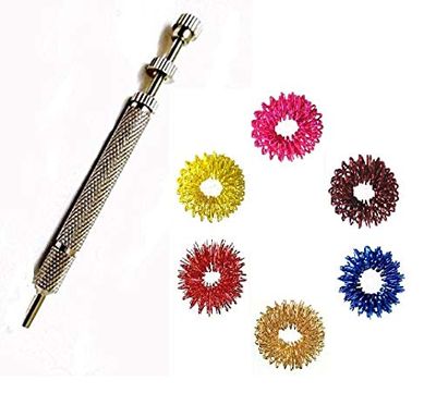 Acupressure India Sujok Hand Acupuncture Needle Injector + 5 Sujok Rings