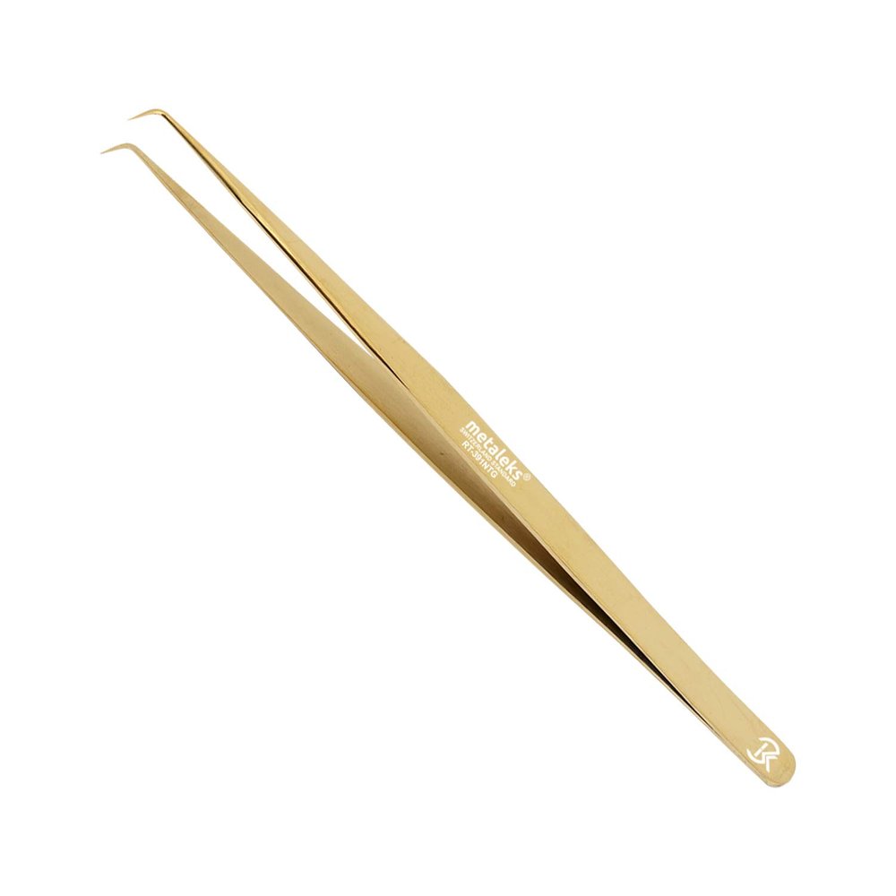 90 Angular Volume Tweezers (Golden Titanium Coated.)
