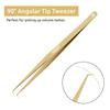 90 Angular Volume Tweezers (Golden Titanium Coated.) view 3