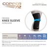 Copper Fit Freedom Knee Compression Sleeve, Black, Medium view 3