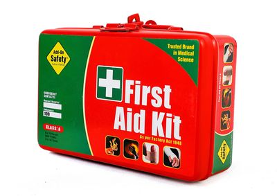 Add-on Safety Industrial First Aid Kit Class-A with Metal Box (As Per Factory Act 1948)