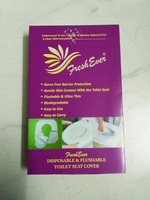 Ever Fresh Flushable and Biodegradable Paper Toilet Seat Covers Pack of 10 Sheets