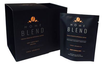 Home Blend Coffee Roasters - Drip Coffee Bags - Pack of 10 - Original (Light to Medium Roast)
