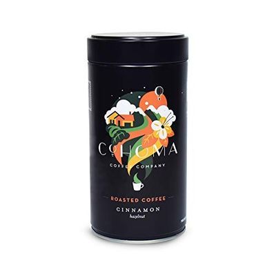 Cohoma Coffee Company Roasted and Ground Coffee: Cinnamon Hazelnut | (Pour Over, V60) | Medium Roast, 250g I AA+ Grade Arabica Coffee