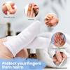 200 Pcs Cotton Finger Cots Finger Guards Hand Toe Thumb Fingertips Sleeves Protector by EORTA, Comfortable, Breathable, Absorb Sweat, Reusable, Protect The Wound from Infection, White view 4