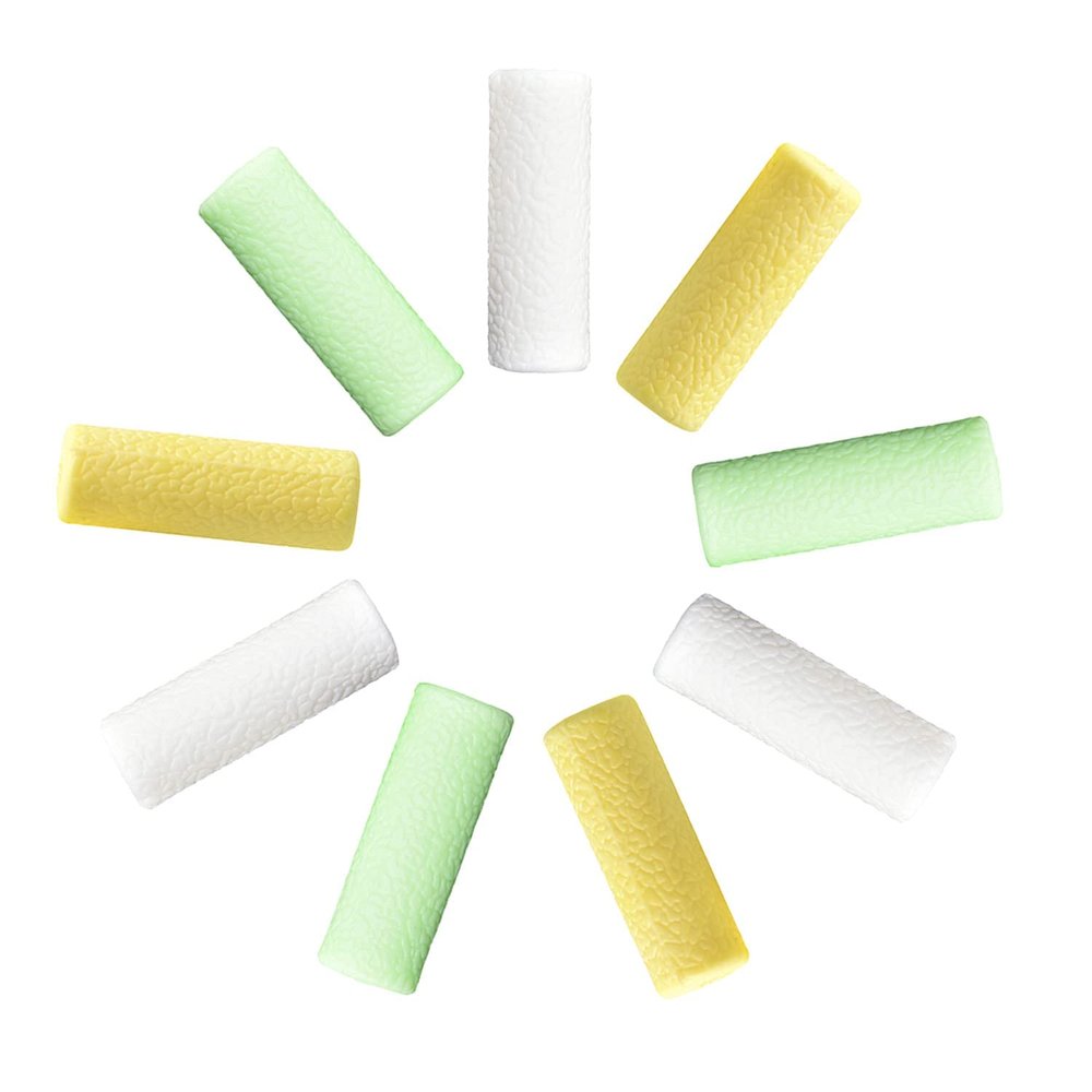 9 Pcs Aligner Chewies for Invisalign Trays Aligner Trays Seater Chewies for Invisalign Aligners for Orthodontic (White+Yellow+Green)