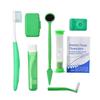 Angzhili Portable Orthodontic Toothbrush Kit for Orthodontic Patient Orthodontic Care Kit for Braces Interdental Brush Dental Wax Dental Floss Toothbrush Box Oral Care Kit Dental Travel Kit(Green) view 1