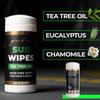 Gold BJJ Jiu Jitsu Wipes [XL 45 Count] Tea Tree Oil Face and Body Wipe - Cleansing Skin Defense for Martial Arts & Wrestling view 2