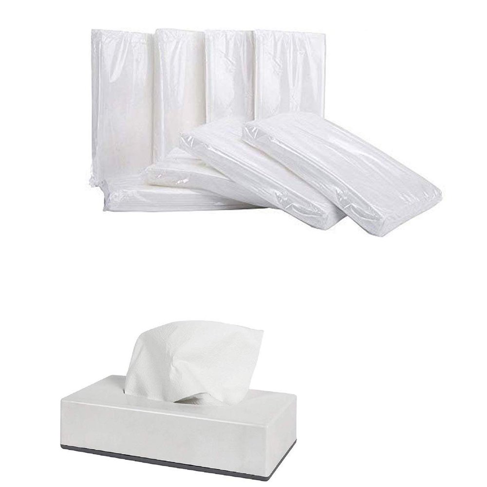 DHWANI ENTERPRISE Facial Tissue box Refill | Tissue Refill | (Pack of 10) With Check Duster Cloth Free