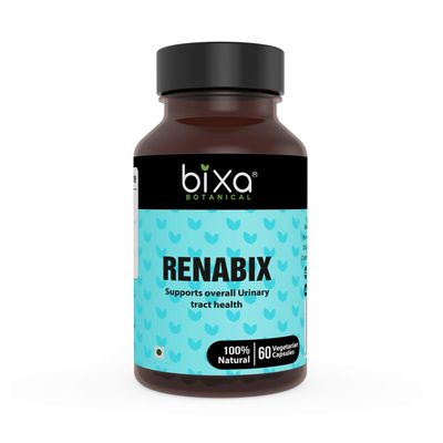 Bixa Botanical Renabix Capsules, Punarnava Extract Medicine for Urinary Problems | Kidney Health Capsules- 60 Veg Capsules (450mg)