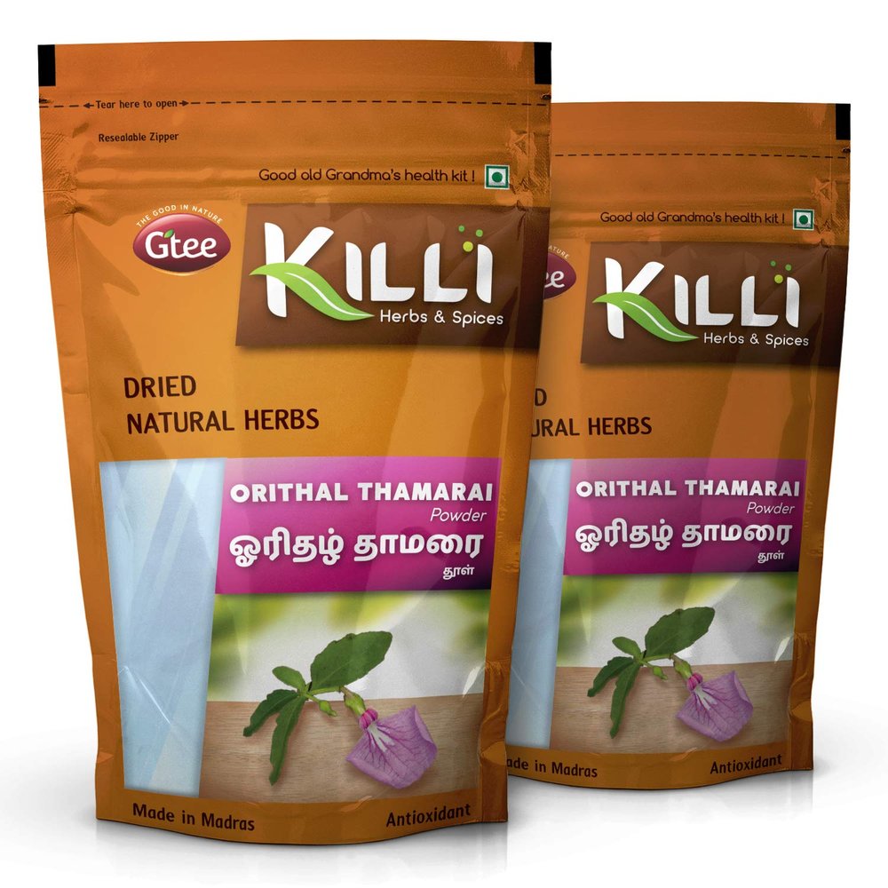 KILLI Orithal Thamarai | Spade Flower | Hybanthus enneaspermus | Ratna purush Powder, 100g (Pack of 2)