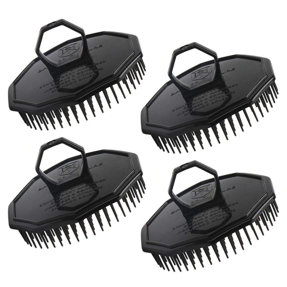 4pcs Men Scalp Shampoo Brushes, Segbeauty Hair Scalp Massager Shampoo Comb with Soft Pins Detangling Brush Anti-dandruff Thin Thick Wet Dry Hair Washing Comb for Pets Men and Women