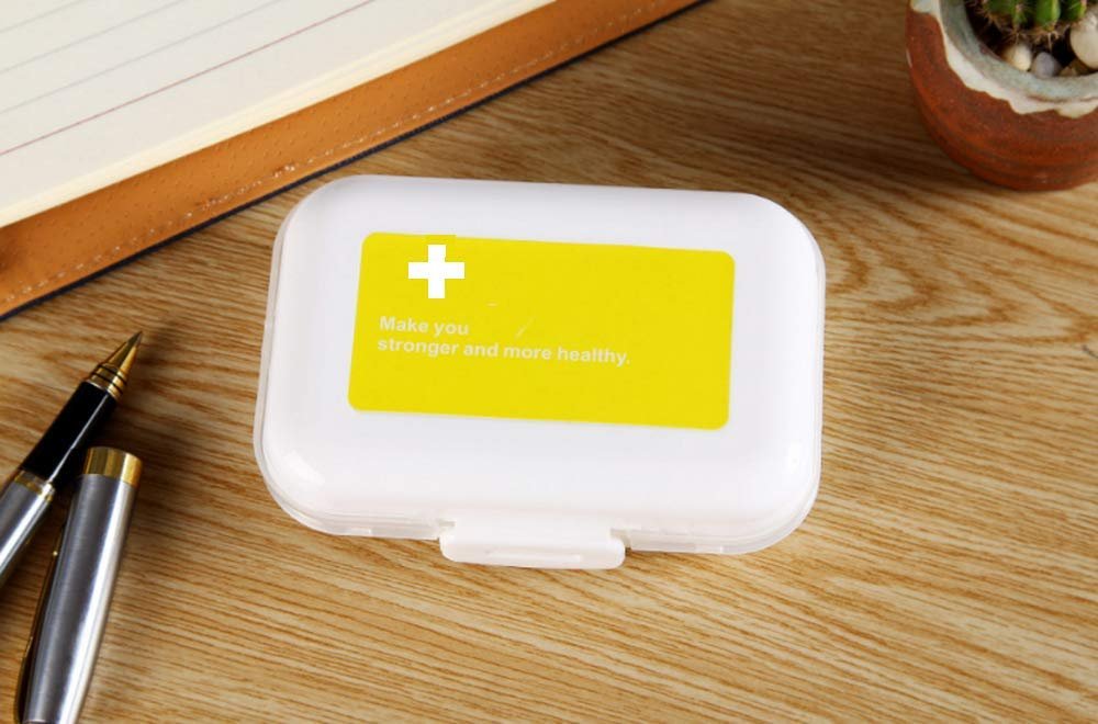 Dayalu Tablet Pill Organizer Box With Snap Lids | 7-Day Am/Pm | Large Compartments For Bigger Pills (8 Slots Box)